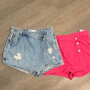 Zara Blue and Pink Shorts Set